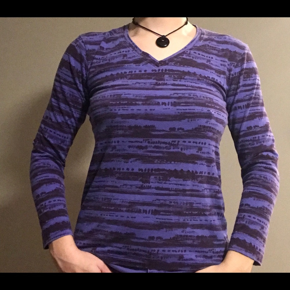 Great Northwest purple striped long sleeved shirt